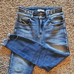 KanCan Signature Kurvy Ultra High Rise Ankle Skinny Denim Blue Jeans